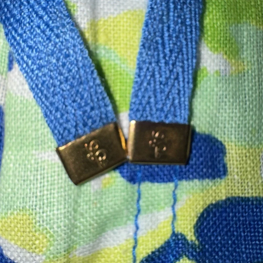 Lilly Pulitzer Calley Pants Brilliant Blue Wade & Sea Linen Size 6 EUC